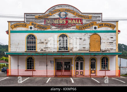 Miner's Hall, Runanga, Neuseeland Stockfoto