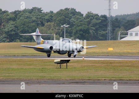 Gloster Meteor in Farnborough Airshow Stockfoto