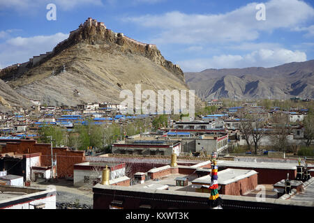 Nach GYANTSE, CHINA - ca. Mai 2017 Blick von Gyantse Kloster Stockfoto