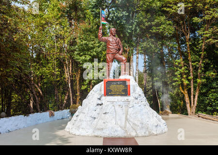 DARJEELING, INDIEN - November 18, 2015: Tenzing Norgay Denkmal an der Himalayan Mountaineering Institute in Darjeeling, Indien. Stockfoto