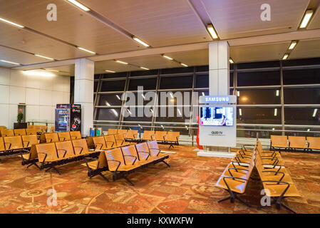 DELHI, INDIEN - ca. November 2017: Indira Gandhi International Airport Stockfoto