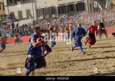 Historische Fußball, 2011, Speicher, Riten, populäre Parteien, Florença, Italien. Stockfoto