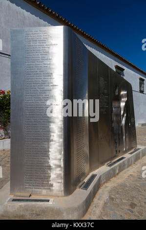 Denkmal für die Opfer des Bürgerkrieges und des Franquismus in Sanlúcar de Barrameda, Andalusien, Spanien Stockfoto
