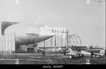 Britische Luftschiff, PARSEVAL & Armee Flugzeuge Stockfoto