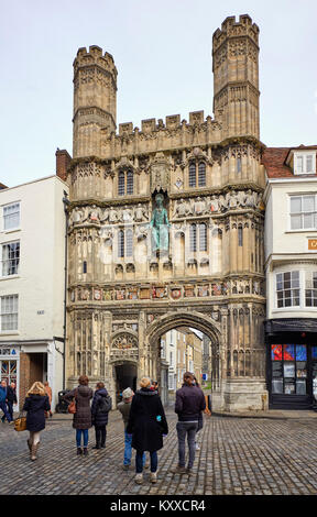 Die Christchurch Tor am Eingang der Kathedrale von Canterbury im Sun Street Stockfoto