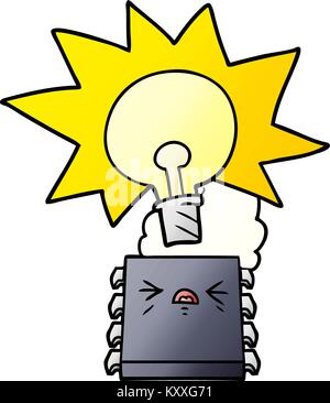 Cartoon Überhitzung computer Chip Stock Vektor