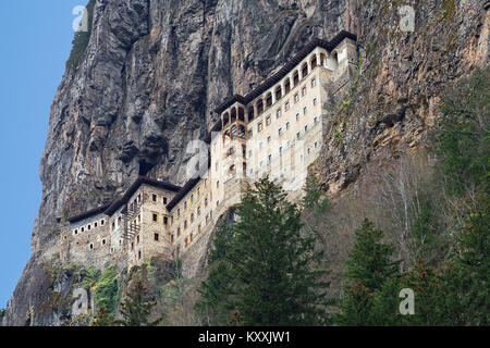 Sumela Kloster in Trabzon, Türkei. Griechisch-orthodoxe Kloster Sumela wurde im 4. Jahrhundert gegründet. Stockfoto