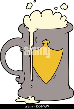Cartoon schäumendes Bier Stock Vektor