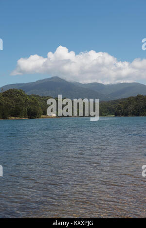 Wallaga Lake in der Nähe der Stadt Bermagui in New South Wales, Australien, ist der größte See im Süden von New South Wales. Stockfoto