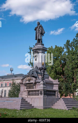 Adam-mickiewicz-Denkmal in Warschau vorgestellt im Jahre 1898 Stockfoto