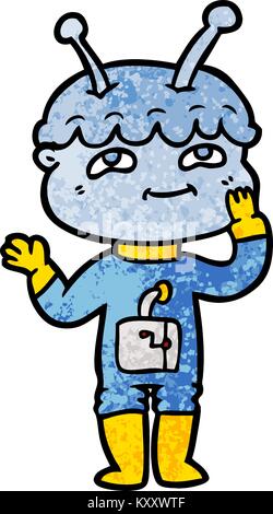 Überrascht cartoon Spaceman Stock Vektor