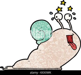 Crazy Cartoon Schnecke Stock Vektor