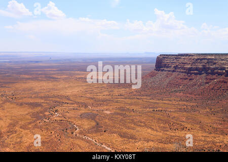 Arizona-Panorama von Moki Dugway, Muley Point zu übersehen.  Offener Raum. Vereinigte Staaten von Amerika Stockfoto