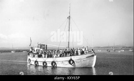 Ein Getterö-Boot aus den 1940er Jahren ist ein kleines traditionelles schwedisches Fischereischiff, das sich durch Holzkonstruktion, Segeltörns und den Einsatz in Küstenfischereigemeinden auszeichnet. Stockfoto