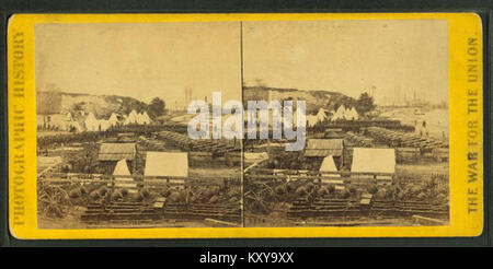 Große Belagerung Zug bei Yorktown, Virginia, Brady, Mathew B., 1823 (ca.)-1896 Stockfoto