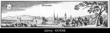 Göppingen ist eine Stadt in Baden-Württemberg, bekannt für ihre historischen Stätten wie die EWS Arena und das Schloss Göppingen. Die Stadt hat ein reiches kulturelles Erbe und bietet verschiedene Museen und Veranstaltungen. Stockfoto