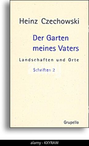 Cover von „der Garten meines Vaters“ des deutschen Dichters Heinz Czechowski, erschienen 2003, reflektiert persönliche und historische Landschaften. Stockfoto