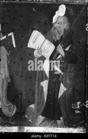 Sankta Maria kyrka in Helsingborg, Schweden, steht unter KMB-16000200054713 und ist eine gotische Backsteinkirche, die während der dänischen Herrschaft erbaut und später für lutherische Gottesdienste adaptiert wurde. Die Kirche hat mittelalterliche Fresken und einen Treppenturm aus dem 16. Jahrhundert. Stockfoto