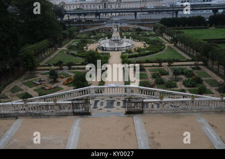 Neptunbrunnen, italienischer Garten, Palast Andrea Doria, 2013, Villa des Fürsten, Genua, Ligurien, Italien. Stockfoto