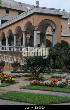 Italienischen Garten, Palast Andrea Doria, 2013, Villa des Fürsten, Genua, Ligurien, Italien. Stockfoto