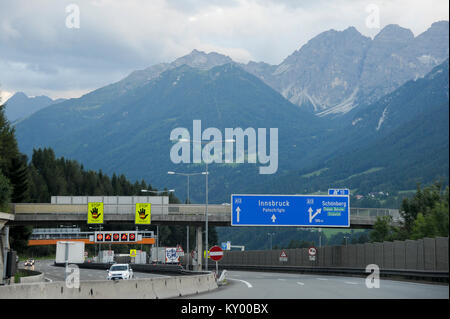 A13 Brennerautobahn in Tirol, Österreich. 8. August 2016 © wojciech Strozyk/Alamy Stock Foto Stockfoto