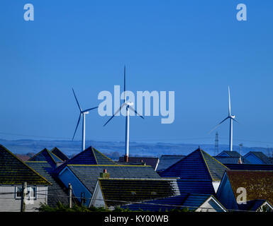 Little Cheyne Court Windpark an der Südküste in der Nähe von Sturz, East Sussex. Stockfoto