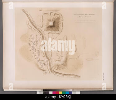 Fayyûm - Situationsplan des Labyrinthe und Thunfischwadenfänger Pyramide (Nypl b 14291191-37549) Stockfoto