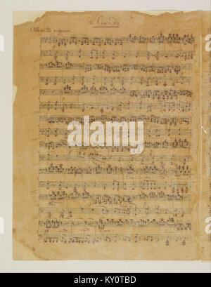 Felix Mendelssohn-Bartholdys Lied ohne Worte für das Klavier vierhändig ist eine romantische Klavierkomposition für vier Hände, die seinen musikalischen Stil und seine Technik veranschaulicht. Stockfoto