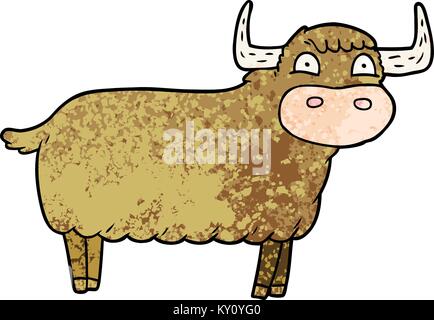 Cartoon Highland Kuh Stock Vektor