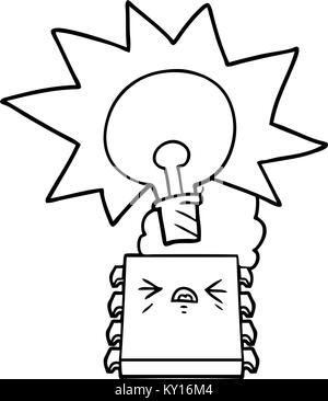 Cartoon Überhitzung computer Chip Stock Vektor