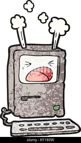 Cartoon Überhitzung Steuergerät Stock Vektor