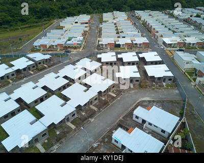 Bau neuer Häuser im Wohngebiet Luftbild Stockfoto