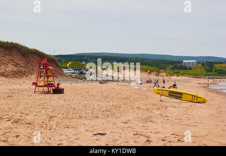 Rettungsschwimmer, Inverness, Inverness County, Cape Breton Island, Nova Scoatia, Kanada. An der Westküste von Cape Breton Insel auf den Golf von St. Lawrence Stockfoto