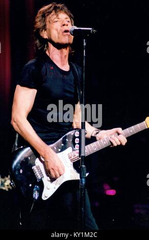 Rolling Stones Mick Jagger im Madison Square Garden NEW YORK 1/20/2006 Foto Michael Brito Stockfoto