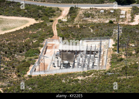 Hermanus Wesstern Cape Südafrika. Dezember 2017. Eine Übersicht über Strom. Stockfoto