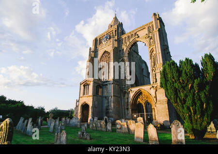 Crowland Ruinen der Abtei in Crownland, Lincolnshire. Stockfoto