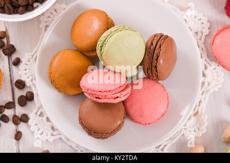 Bunte macarons. Stockfoto