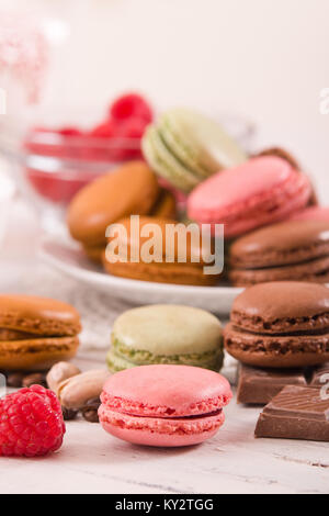 Bunte macarons. Stockfoto