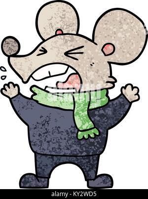 Cartoon wütend Maus Stock Vektor