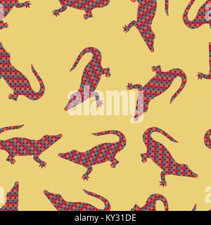 Krokodil nahtlose Muster. Stock Vektor