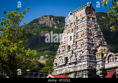 Hindu Tempel auf Mahé, Seychellen Stockfoto