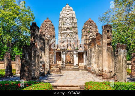 Wat Si Sawai Tempel in der Sukhotai Historical Park, Thailand Stockfoto