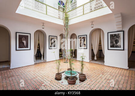 Marrakesch, Marokko - 22. FEBRUAR 2016: Das Museum für Fotografie in der Medina von Marrakesch, dem ältesten Teil der Stadt Marrakesch, Marokko befindet. Stockfoto