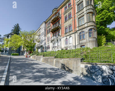 Auf den Straßen der Stadt Zürich Stockfoto
