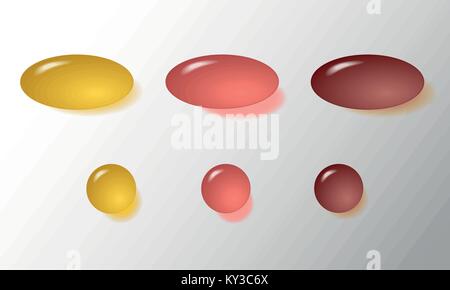 Satz von verschiedenen Vektor Pillen und Tabletten auf weißem Hintergrund Stock Vektor
