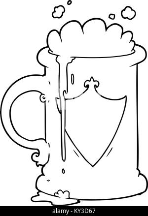 Cartoon schäumendes Bier Stock Vektor