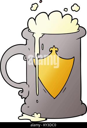 Cartoon schäumendes Bier Stock Vektor