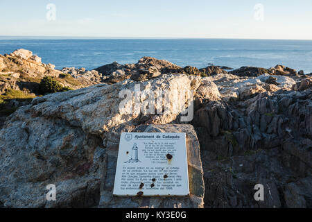 Cap de Creus besondere Geologie zeigt einzigartige Felsformationen, die Gestaltung etwas Phantasie formen kann. Stockfoto