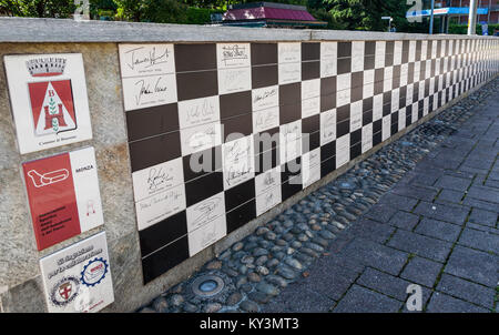 Wand der Meister, Biasono, Monza, Italien Stockfoto