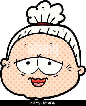 Cartoon alte Dame Stock Vektor